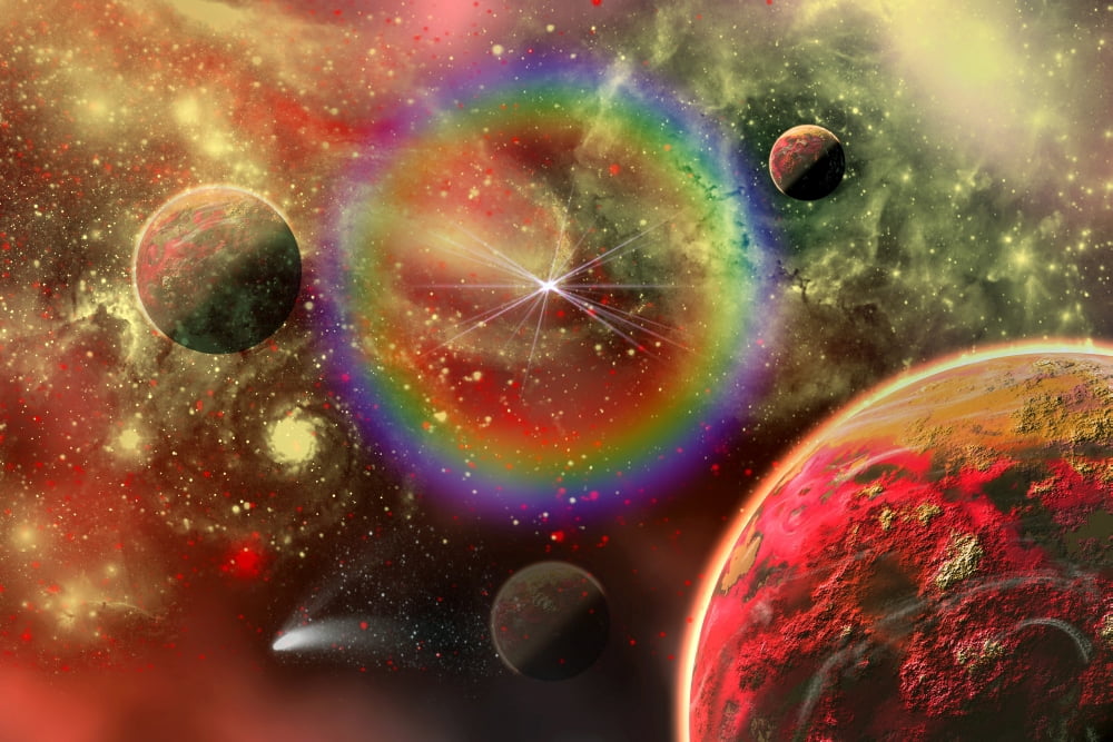 Artists concept illustrating the cosmic beauty of the universe Canvas Art - Mark StevensonStocktrek Images (35 x 24)