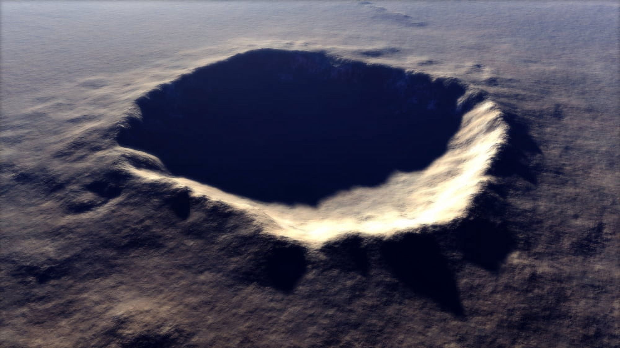 Artists concept of Meteor Crater Arizona USA Canvas Art - Rhys TaylorStocktrek Images (37 x 21)