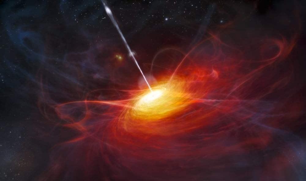 Artists concept of Quasars Canvas Art - Stocktrek Images (36 x 22)