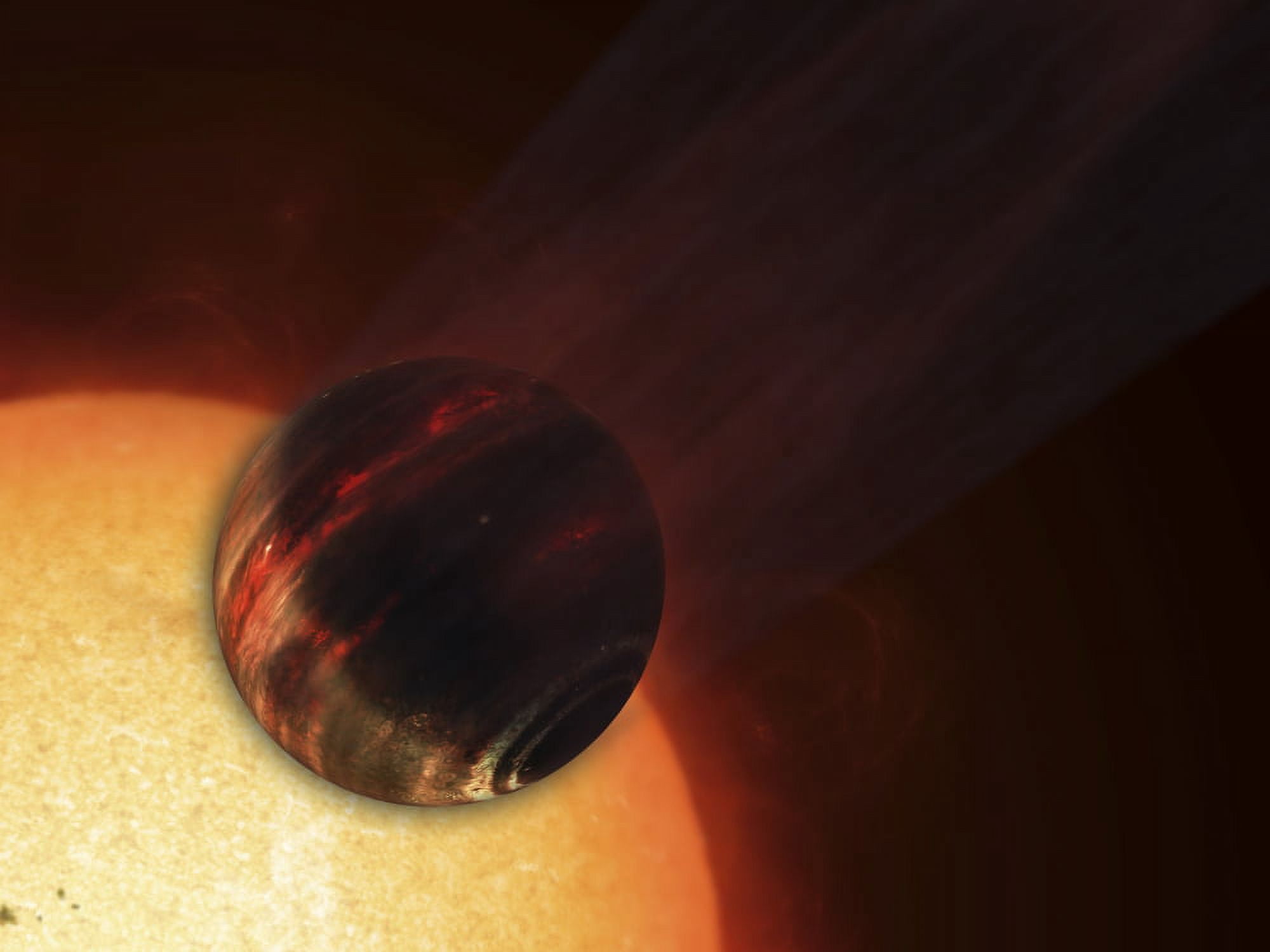 Artists concept of a Hot Jupiter extrasolar planet orbiting a sun-like star Canvas Art - Fahad SulehriaStocktrek Images (33 x 25)