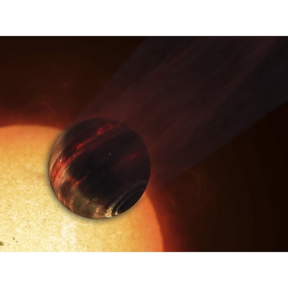 Artists concept of a Hot Jupiter extrasolar planet orbiting a sun-like star Poster Print
