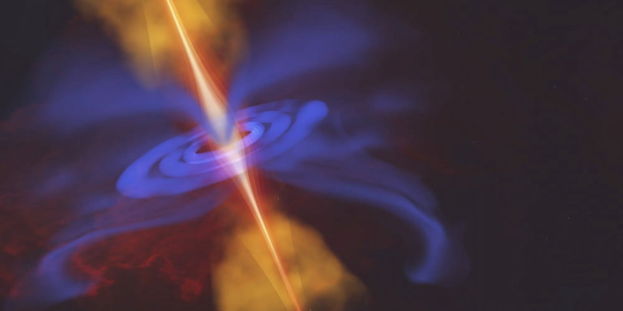 Artists concept of a black hole in space Canvas Art - Corey FordStocktrek Images (40 x 20)