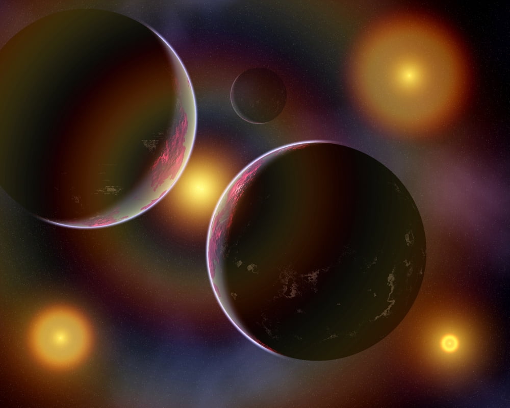 Artists concept of a cosmic fantasy Canvas Art - Mark StevensonStocktrek Images (32 x 26)