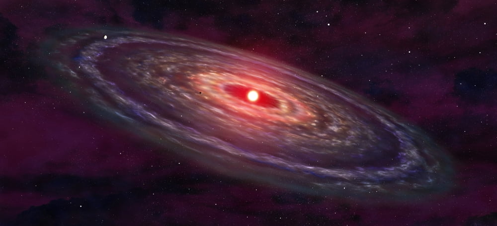 Artists concept of a protoplanetary disk Canvas Art - Frieso HoevelkampStocktrek Images (42 x 19)