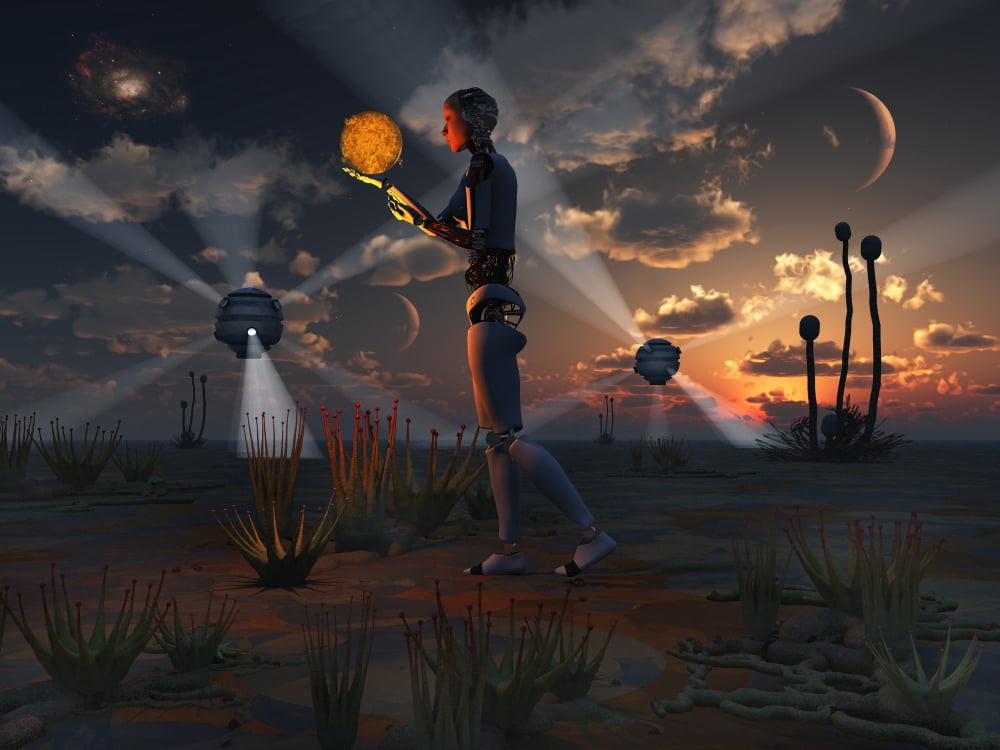 Artists concept of a quest to find new forms of energy Canvas Art - Mark StevensonStocktrek Images (17 x 13)