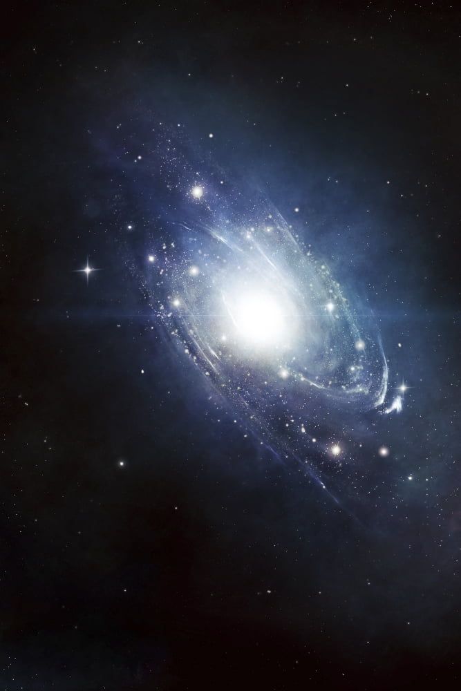 Artists concept of a recently discovered galaxy Canvas Art - Tomasz DabrowskiStocktrek Images (12 x 17)