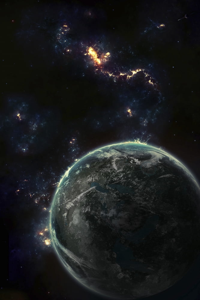 Artists concept of a terrestrial planet Canvas Art - Tomasz DabrowskiStocktrek Images (12 x 17)
