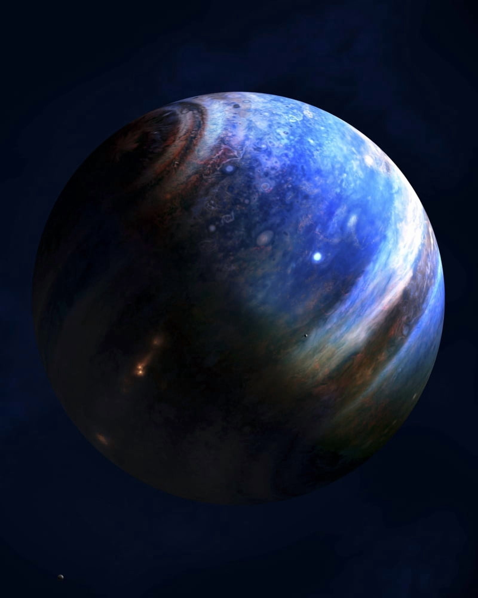 Artists concept of an Extrasolar Gas Giant with two of its many moons Canvas Art - Fahad SulehriaStocktrek Images (13 x 16)