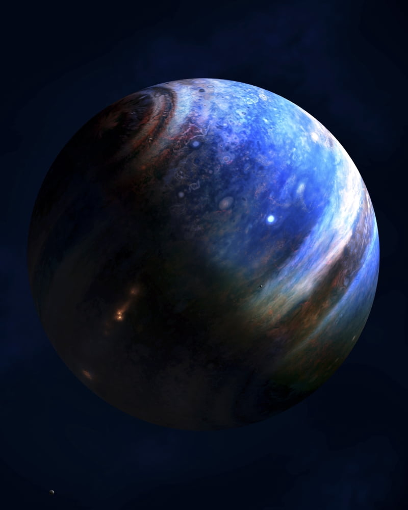 Artists concept of an Extrasolar Gas Giant with two of its many moons Canvas Art - Fahad SulehriaStocktrek Images (25 x 32)