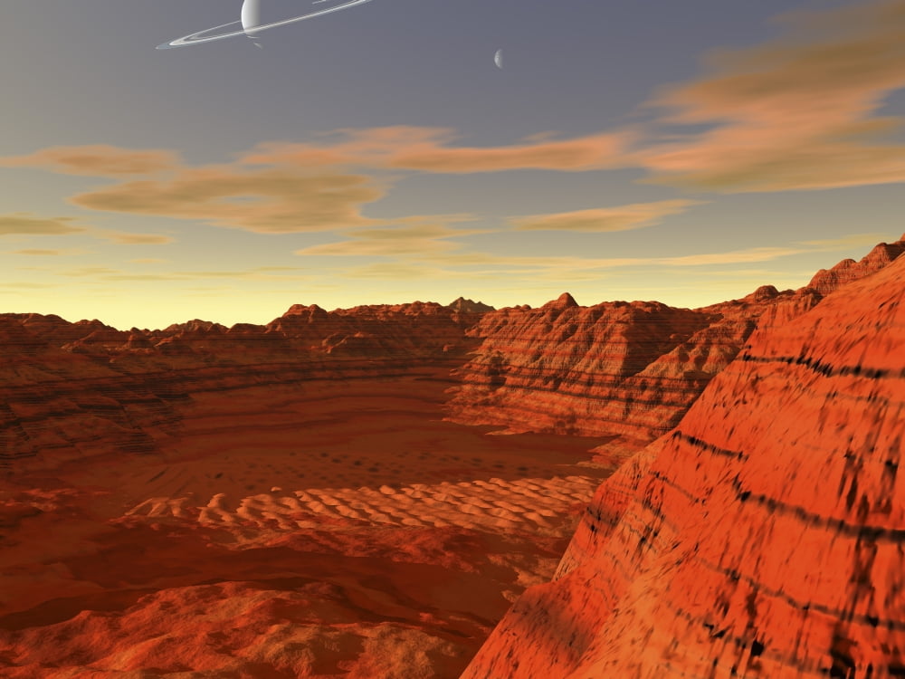 Artists concept of an earth-like planet Canvas Art - Walter MyersStocktrek Images (33 x 25)