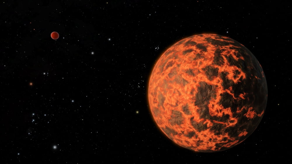 Artists concept of an exoplanet known as UCF-101 orbiting a star called GJ 436 Canvas Art - Stocktrek Images (38 x 21)
