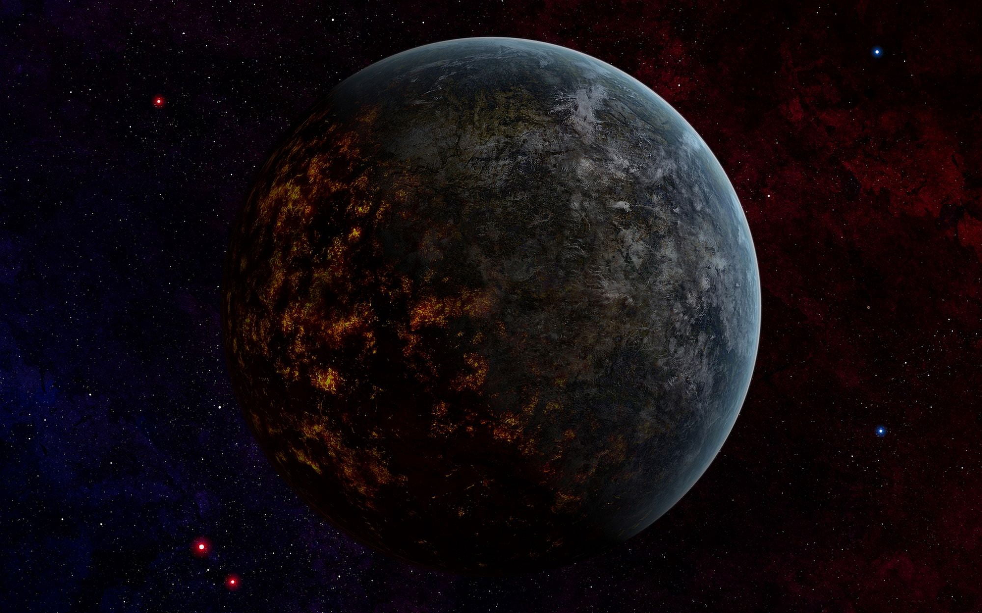 Artists concept of an extraterrestrial planet Canvas Art - Frieso HoevelkampStocktrek Images (36 x 23)