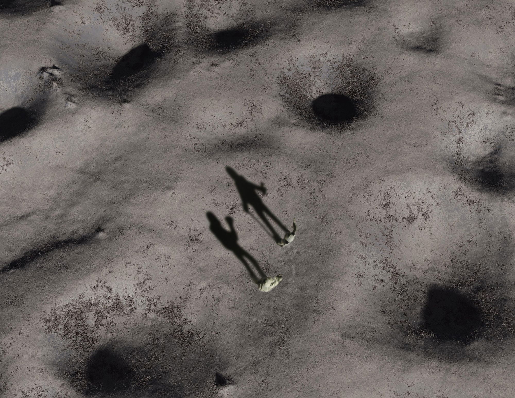 Artists concept of humans exploring the surface of an asteroid Canvas Art - Ron MillerStocktrek Images (32 x 25)