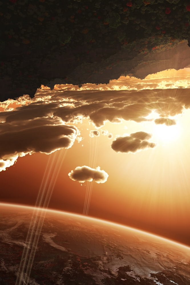 Artists concept of perspective in space Canvas Art - Frieso HoevelkampStocktrek Images (23 x 35)