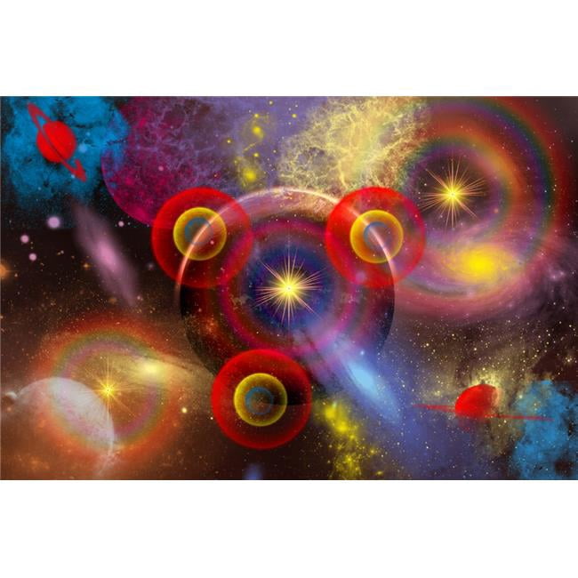Artists concept of planets and stars mixed together in an ever-changing ...