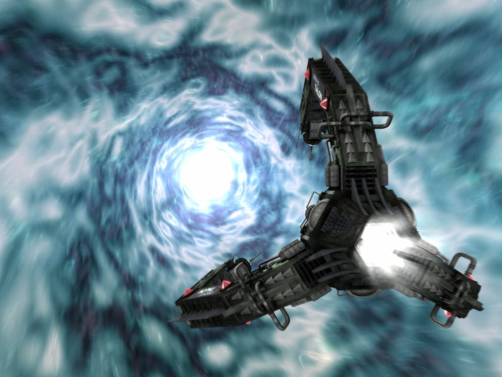Artists concept of the Assimilators Claw in hyperspace Canvas Art - Rhys TaylorStocktrek Images (33 x 25)