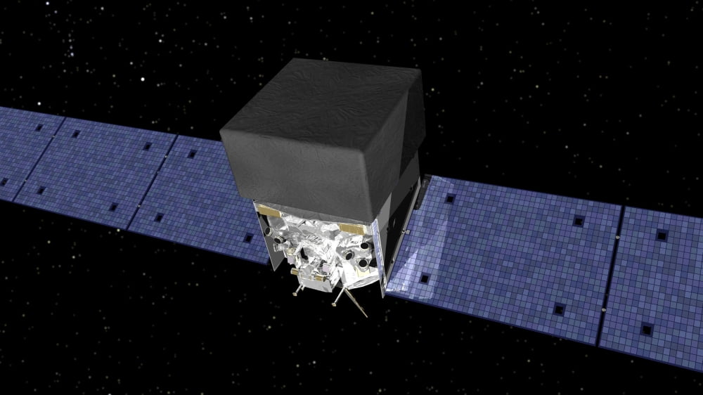 Artists concept of the Gamma-Ray Large Area Space Telescope or GLAST Canvas Art - Stocktrek Images (37 x 21)