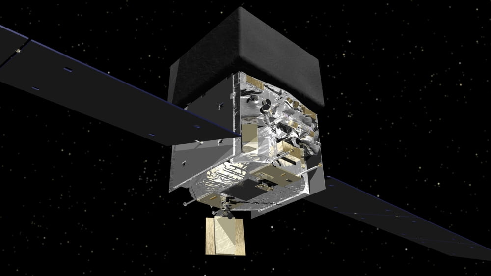 Artists concept of the Gamma-Ray Large Area Space Telescope or GLAST Canvas Art - Stocktrek Images (37 x 21)