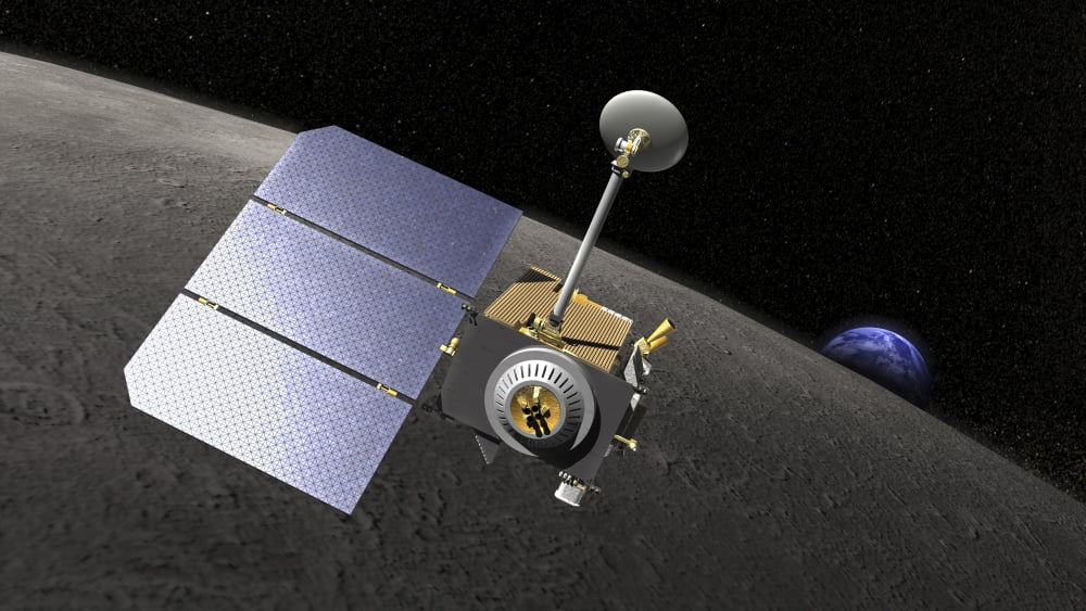 Artists concept of the Lunar Reconnaissance Orbiter Canvas Art - Stocktrek Images (38 x 21)