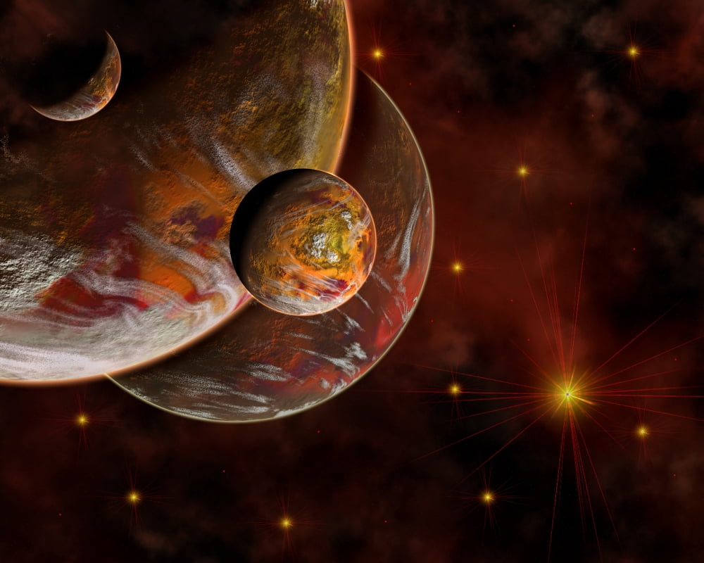 Artists concept of the birth place of a star system Canvas Art - Mark StevensonStocktrek Images (16 x 13)