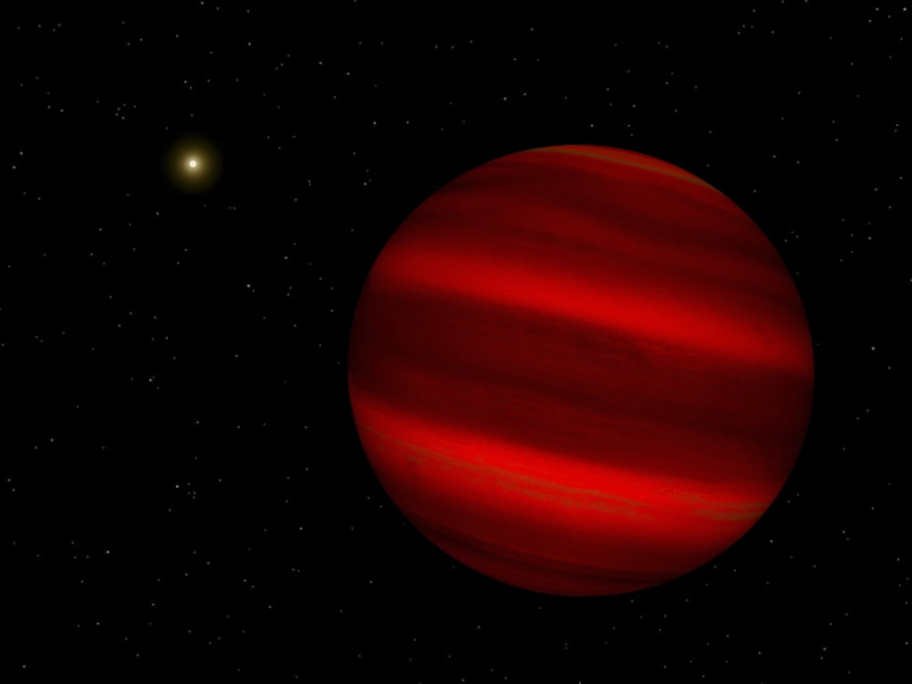 Artists concept of the brown dwarf Gliese 229 b Canvas Art - Walter MyersStocktrek Images (33 x 25)