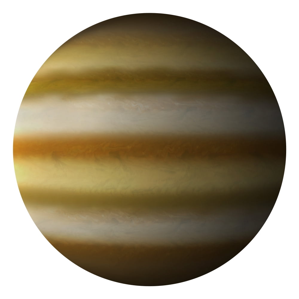 Artists depiction of a gas giant planet on a white background Canvas Art - Marc WardStocktrek Images (29 x 29)