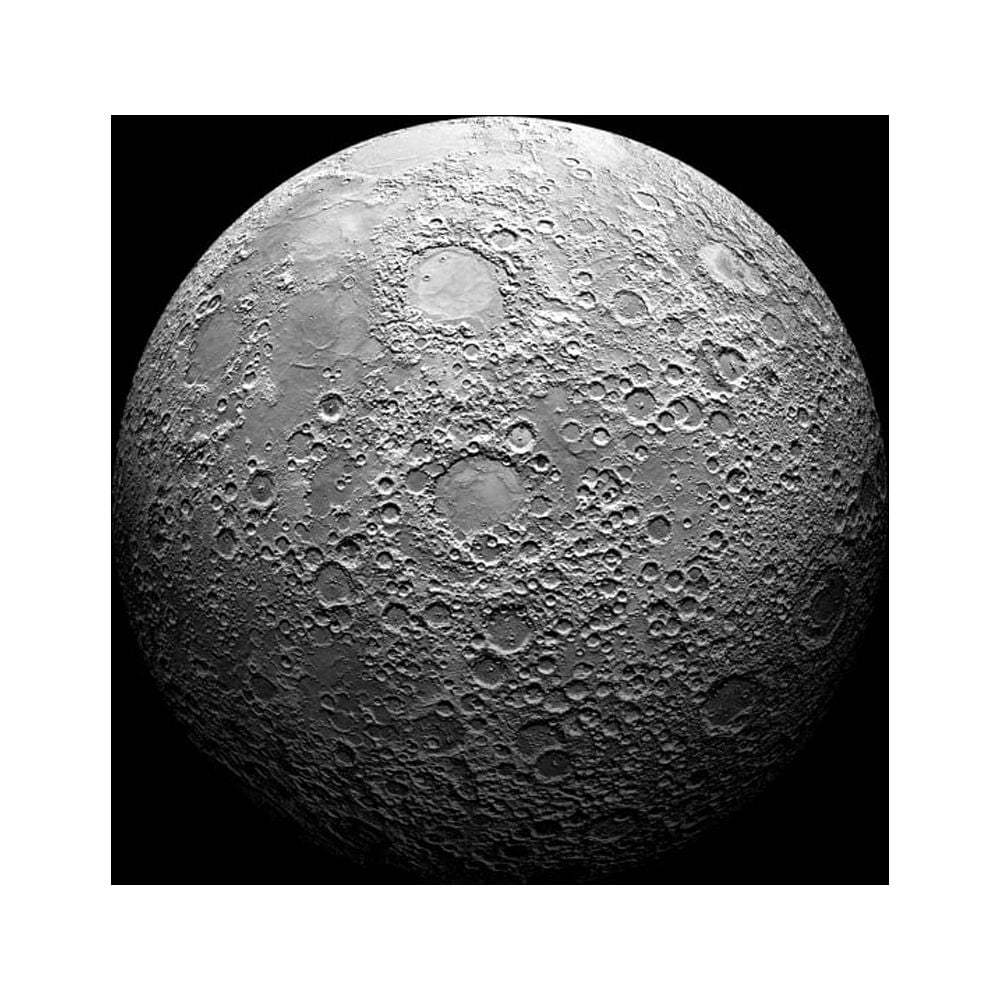 Artists depiction of a heavily cratered moon Canvas Art - Marc WardStocktrek Images (29 x 29)