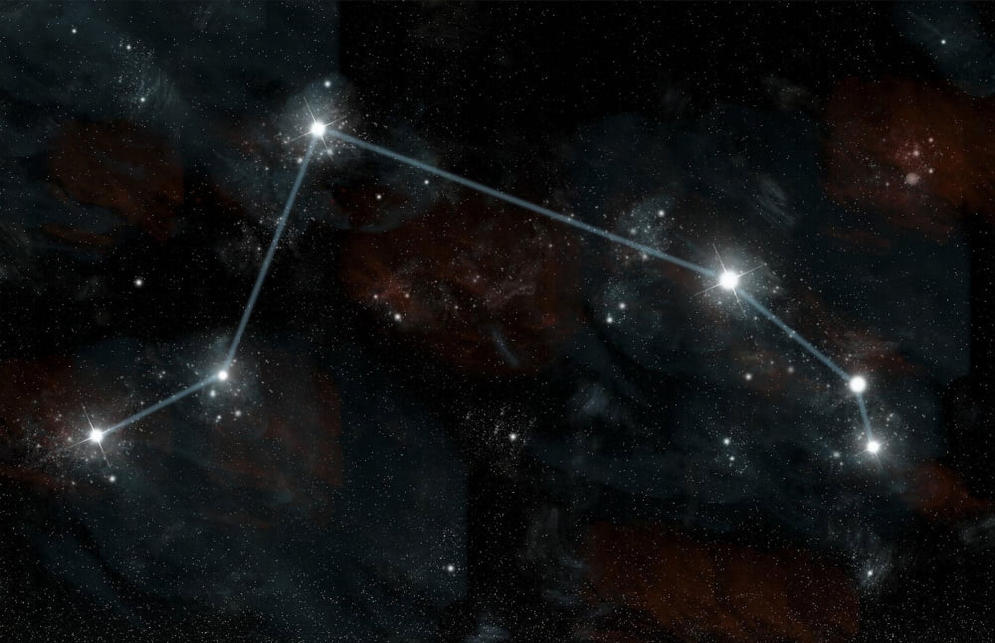 Artists depiction of the constellation Aries the Ram Canvas Art - Marc WardStocktrek Images (18 x 12)