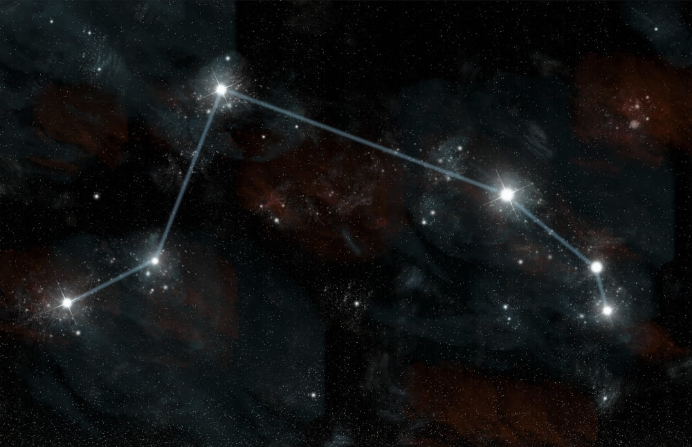 Artists depiction of the constellation Aries the Ram Canvas Art - Marc WardStocktrek Images (35 x 23)