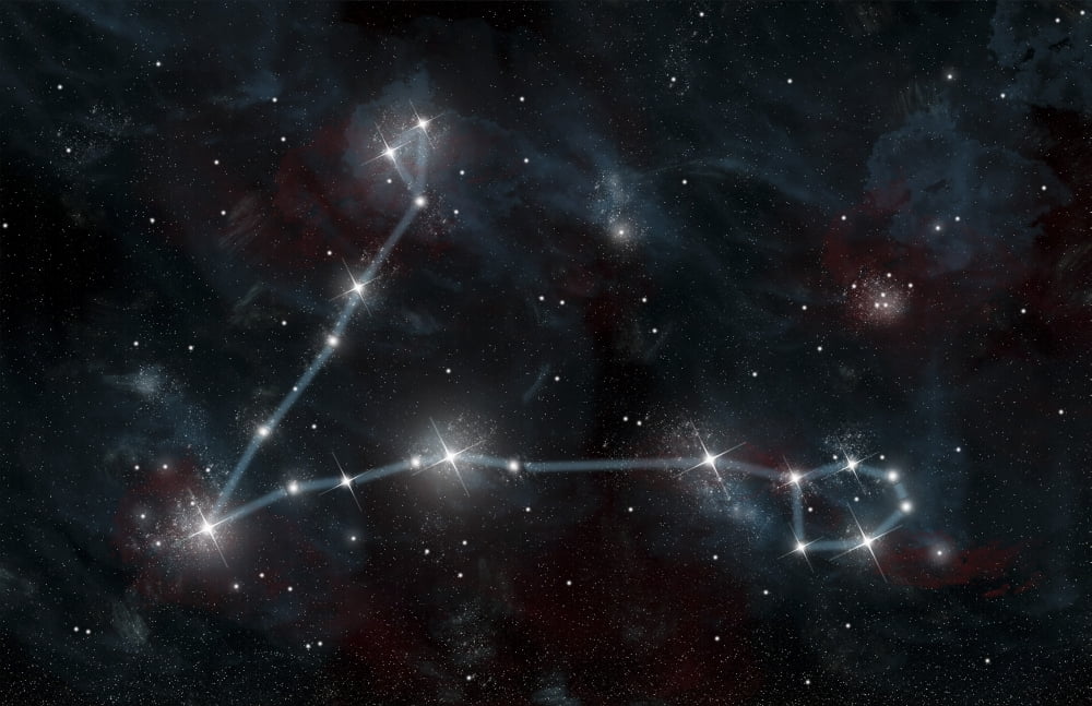Artists depiction of the constellation Pisces the Fish Canvas Art - Marc WardStocktrek Images (18 x 12)