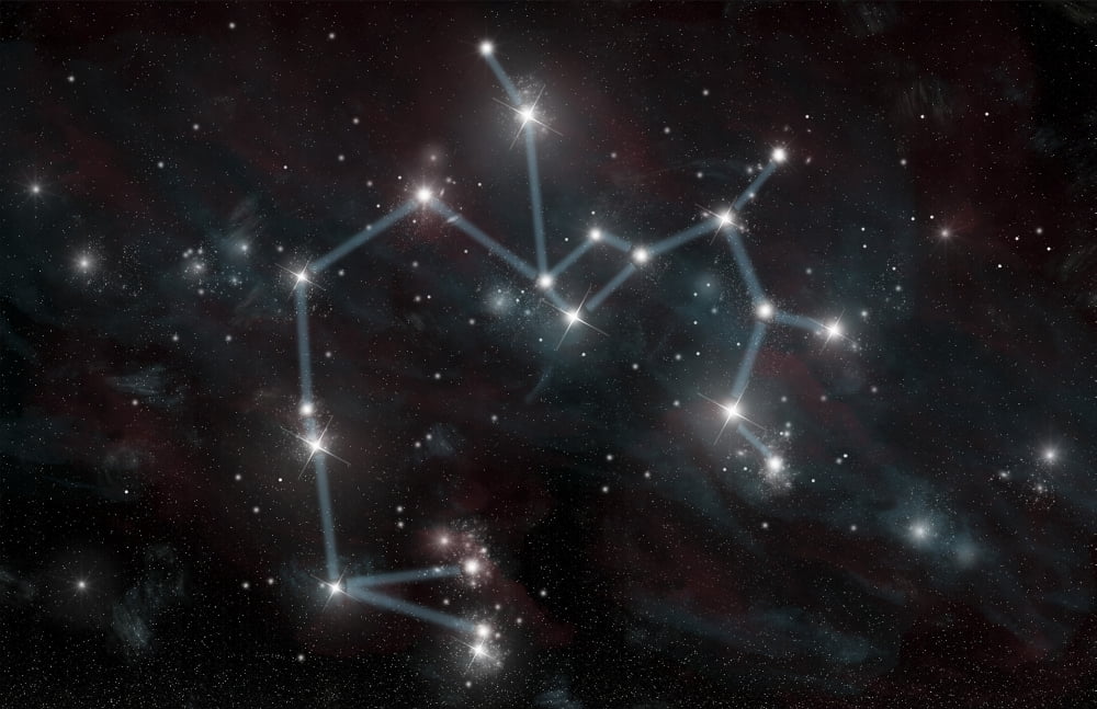 Artists depiction of the constellation Sagittarius the Archer Canvas Art - Marc WardStocktrek Images (35 x 23)