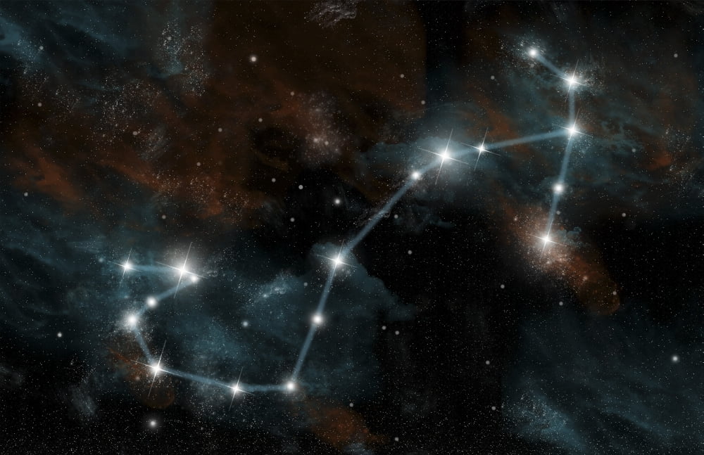 Artists depiction of the constellation Scorpio the Scorpion Canvas Art - Marc WardStocktrek Images (18 x 12)