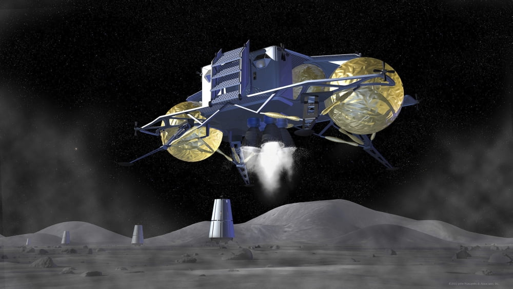 Artists rendering of future space exploration missions Canvas Art - Stocktrek Images (37 x 21)