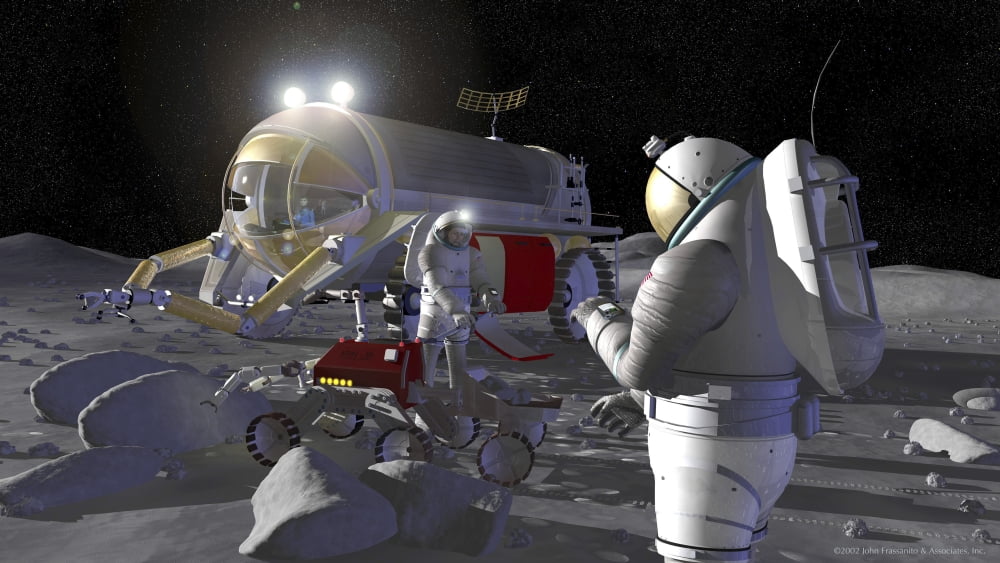 Artists rendering of future space exploration missions Canvas Art - Stocktrek Images (37 x 21)