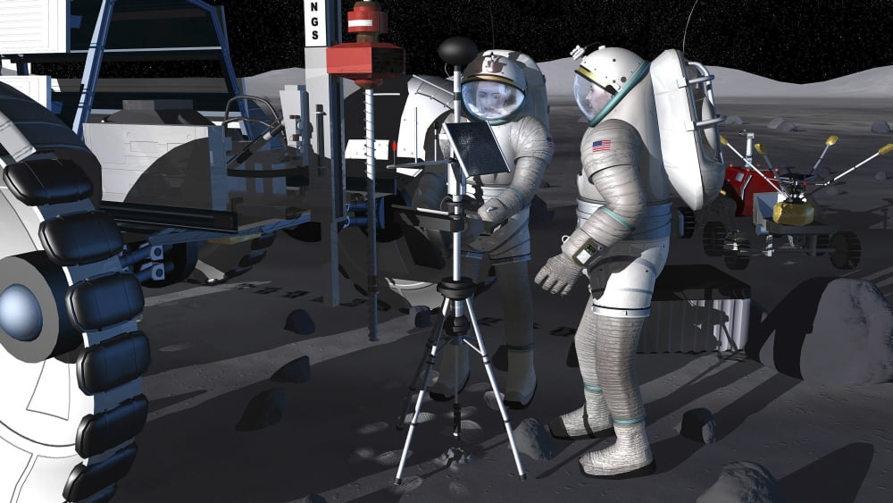 Artists rendering of future space exploration missions Canvas Art - Stocktrek Images (37 x 21)