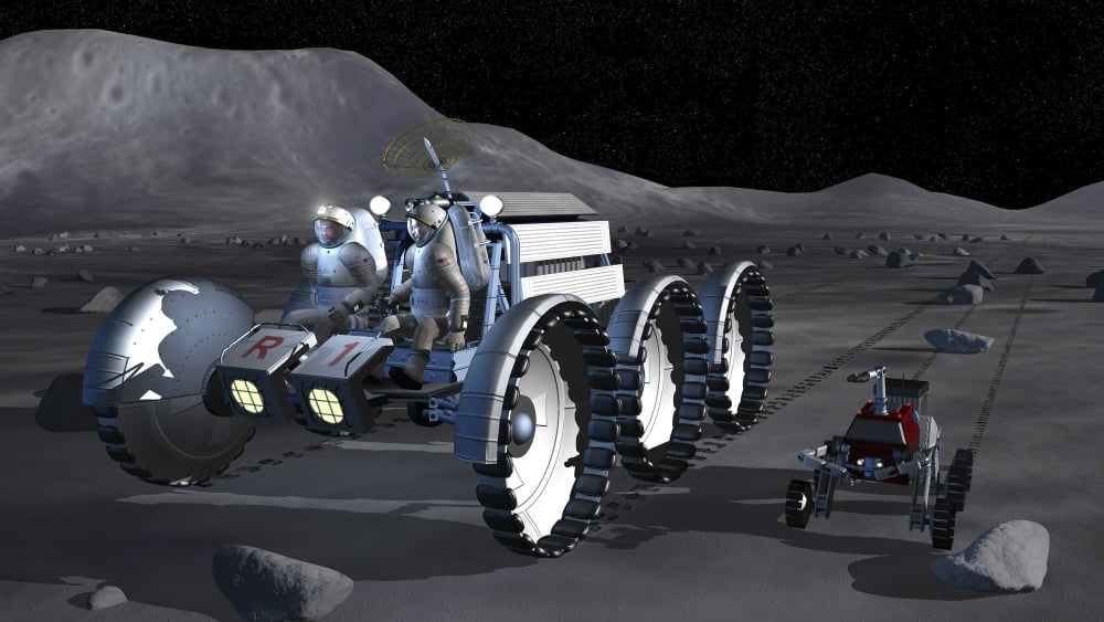 Artists rendering of future space exploration missions Canvas Art - Stocktrek Images (37 x 21)