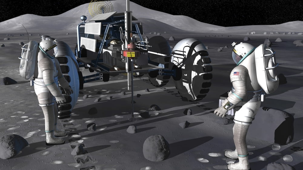 Artists rendering of future space exploration missions Canvas Art - Stocktrek Images (37 x 21)