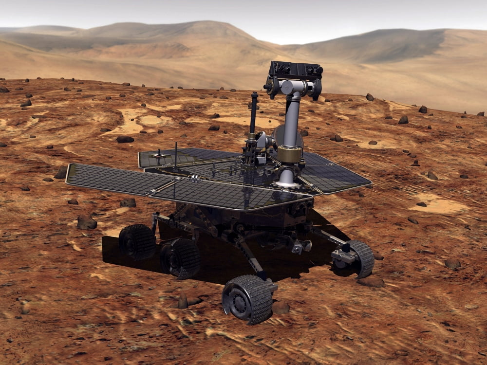 Artists rendition of Mars Rover Canvas Art - Stocktrek Images (32 x 24)