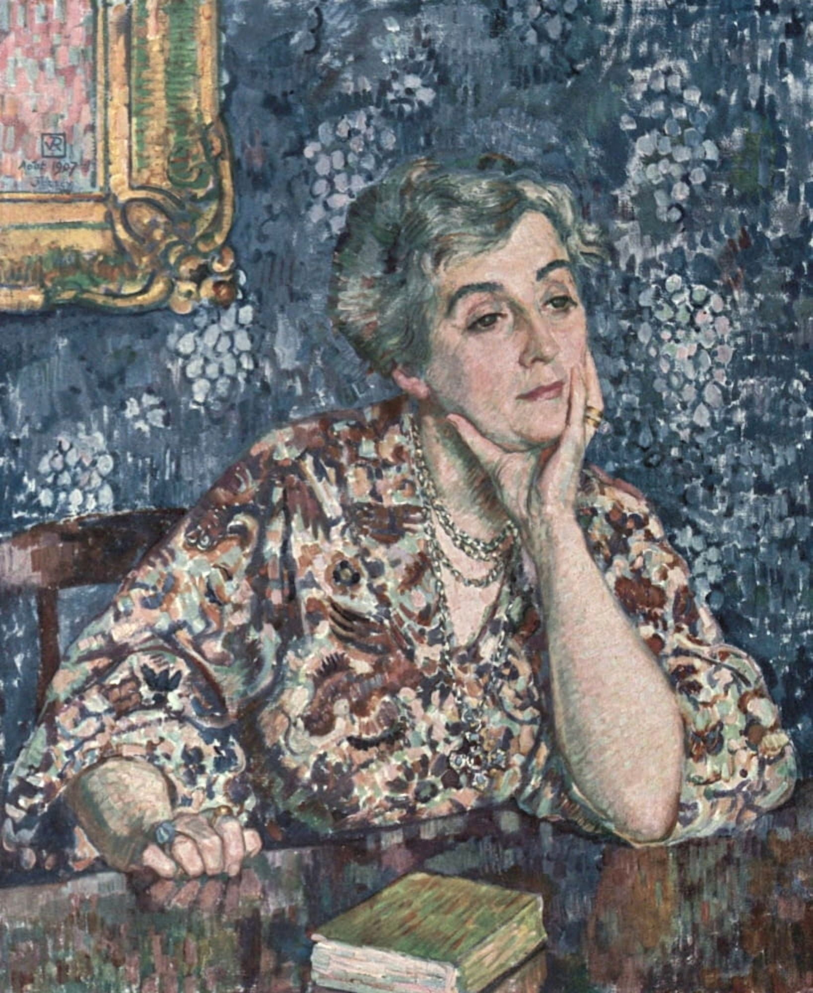 Artists wife Die Kunst 29 1914 Canvas Art - Tho van Rysselberghe (18 x 24)