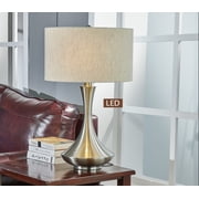 Artiva Aladdin 2-Light LED Table Lamp with Dimmer Premium Tan Shade - 910 x 127