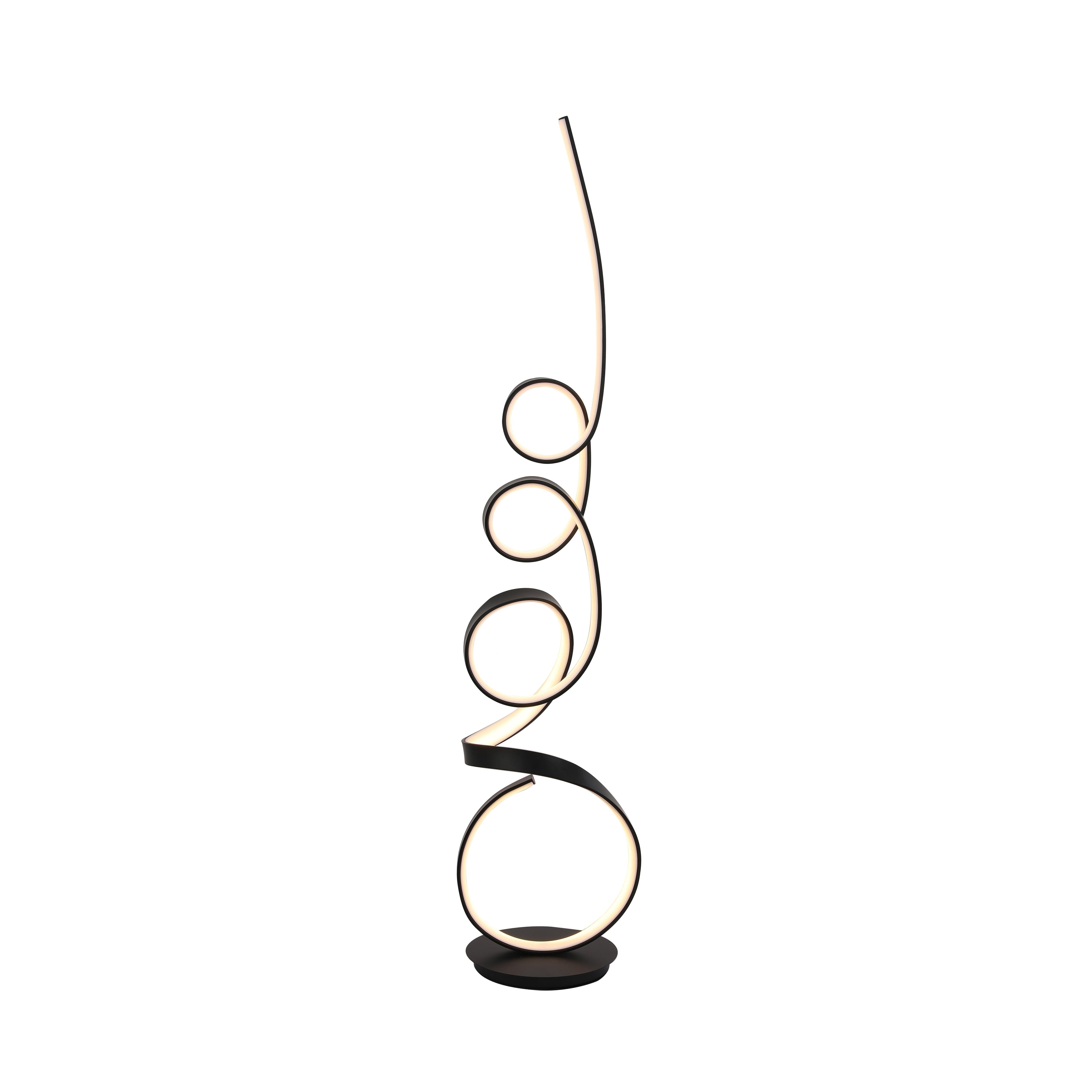 Modern Black Anodized Aluminum LED Floor Lamp with Remote