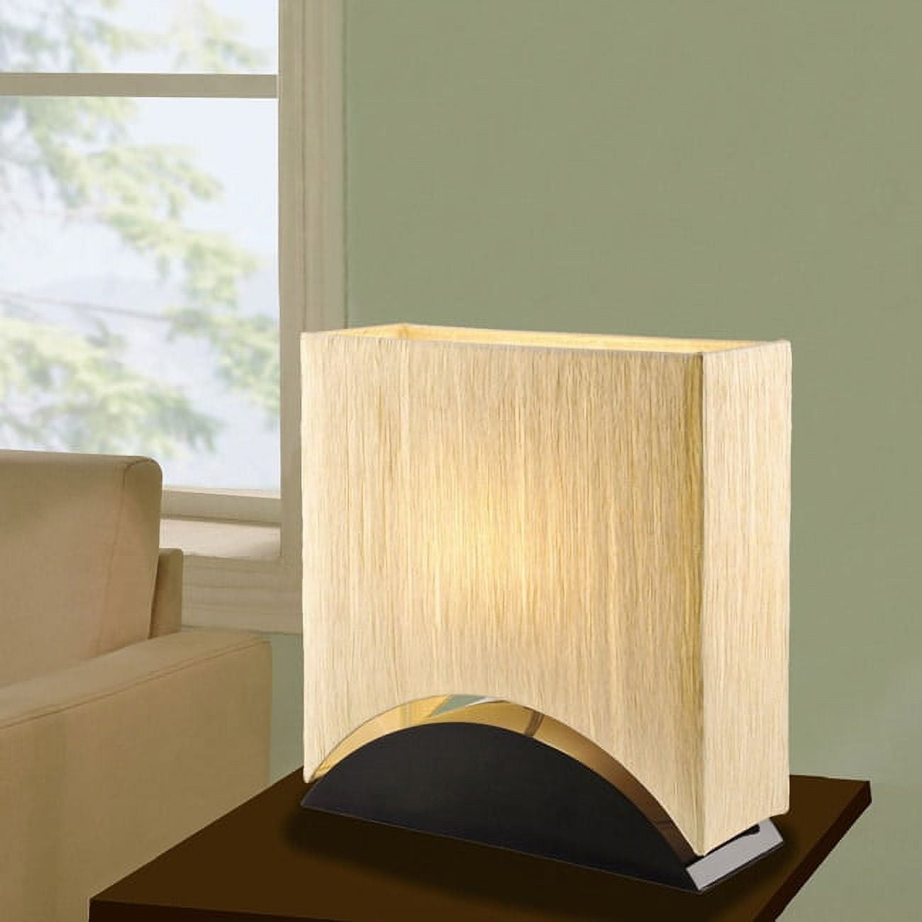 Sakura Black Lacquer Wood Table Lamp with Premium Paper Shade