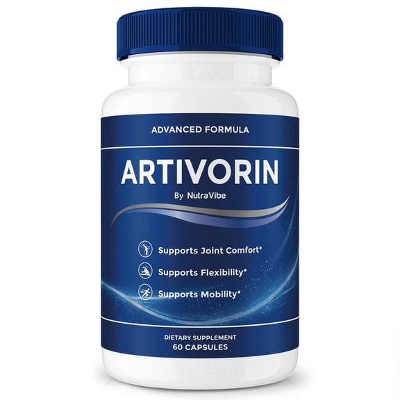 Artivorin Capsules  Natural Joint Support Formula for Flexibility, Mobility & Confidence in Movement | Daily Formula for Comfort, Recovery & Active Lifestyle (60 Capsules)
