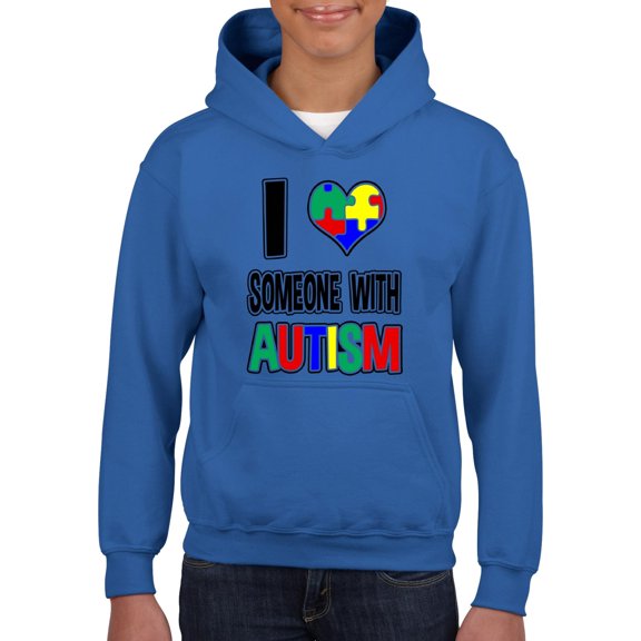 Artix - Big Boys Hoodies and Sweatshirts - I Love Someone With Autism