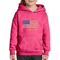 thumbnail image 1 of Artix - Big Girls Hoodies and Sweatshirts - American Flag USA in Gold, 1 of 5