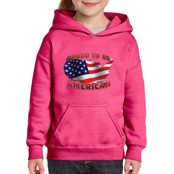 Artix - Big Girls Hoodies and Sweatshirts - American Proud To Be US Flag