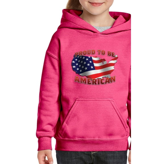 Artix - Big Girls Hoodies and Sweatshirts - American Proud To Be US Flag