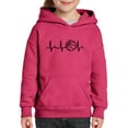 thumbnail image 1 of Artix - Big Girls Hoodies and Sweatshirts - Basketball Heartbeat, 1 of 5