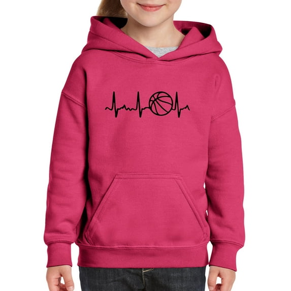 Artix - Big Girls Hoodies and Sweatshirts - Basketball Heartbeat