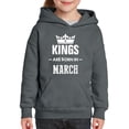 thumbnail image 1 of Artix - Big Girls Hoodies and Sweatshirts - Birthday Gift Kings Are Born In March, 1 of 5